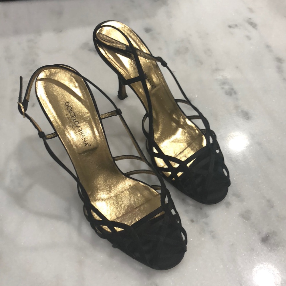 Black Satin Dolce & Gabbana Heels